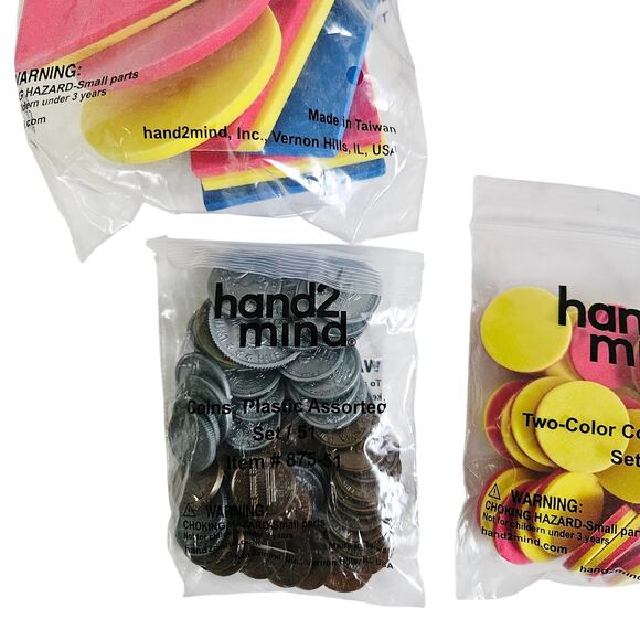 Hand 2 Mind Educational Tool Kits Colorful Foam Blocks & Counters Money Match - Picture 4 of 5